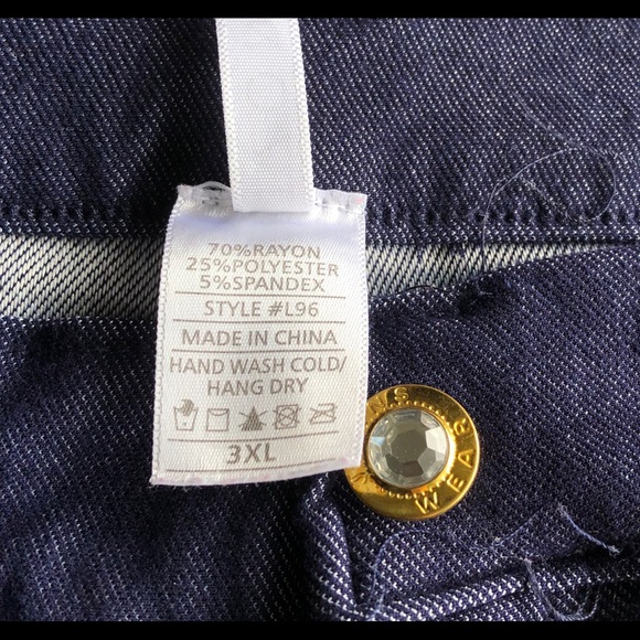 Dark jean jeggings women’s 3xl - Picture 2 of 4